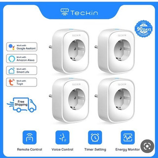 پریز هوشمند وایفای TECKIN SP22 پک ۴ عددی – کنترل از راه دور با موبایل و دستیار صوتی اورجینال
